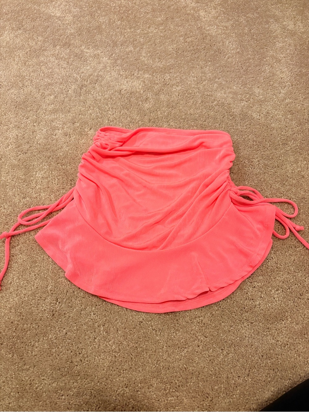 Urban Outfitters Women's Coral Swim Skirt with Side Ties